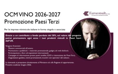 OCM Vino 2026-2027: Nuovo bando per la promozione nei paesi terzi